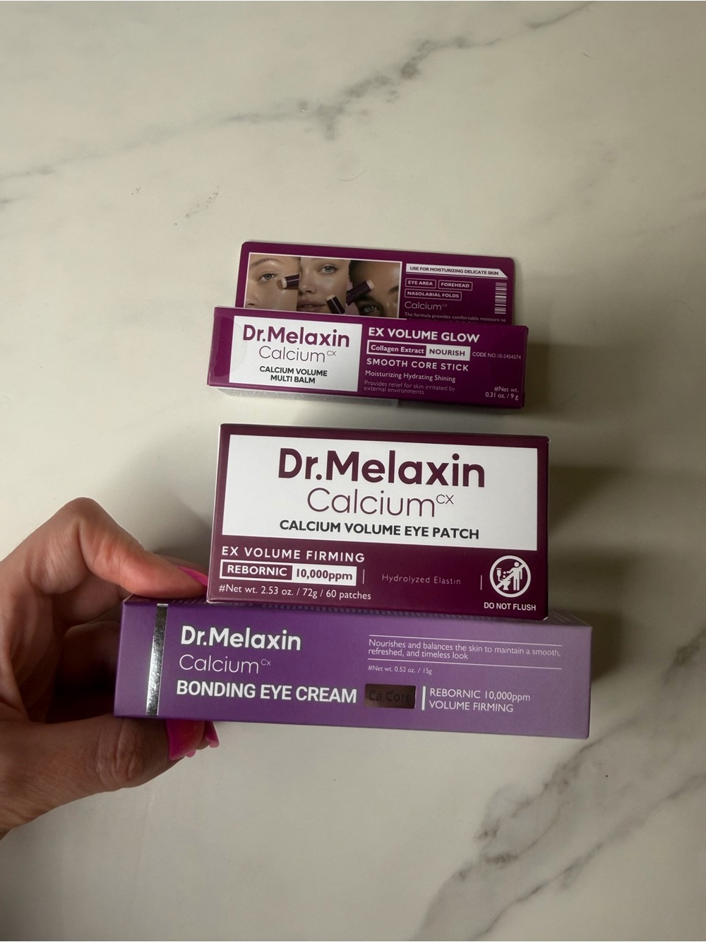 Dr. Melaxin Calcium Eye Care Bundle Eye Cream + 60 Eye Patches + Multi Balm NEW